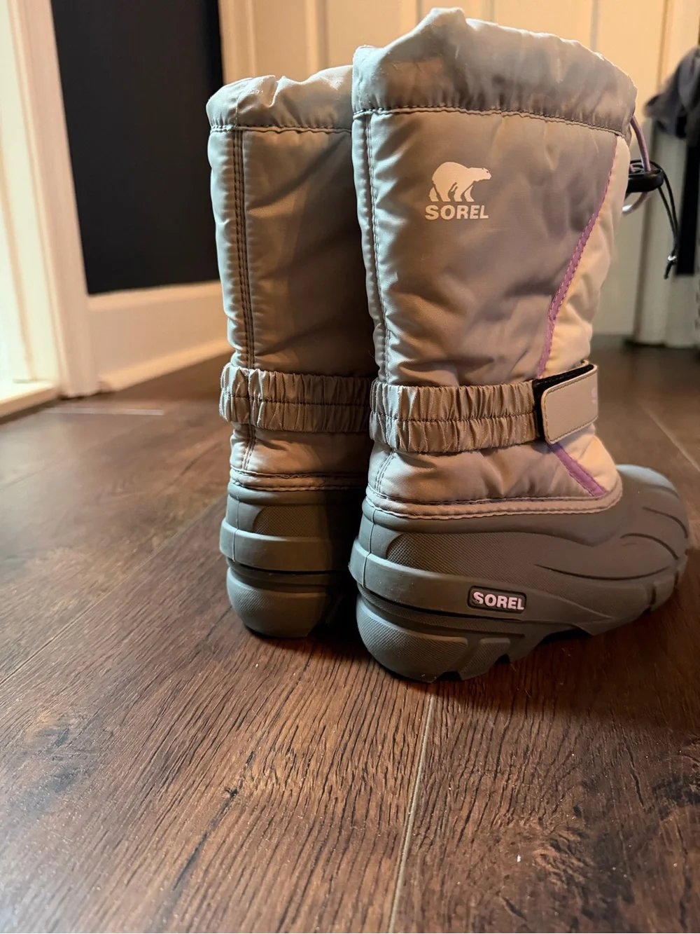 Sorel Kids Gray and Purple Winter Snow Boots